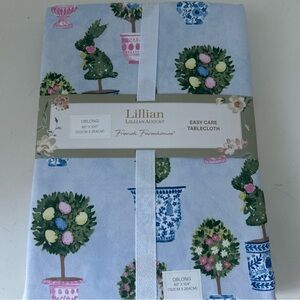 Lillian August Easter Tablecloth easy Care Oblong 60”X104”